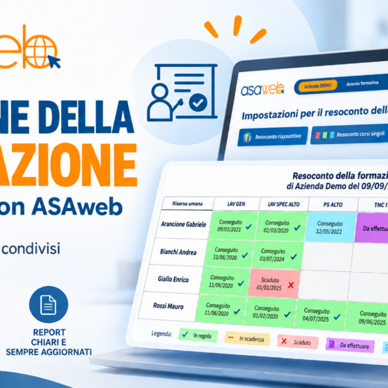 Gestione della formazione aziendale oltre Excel con ASAweb